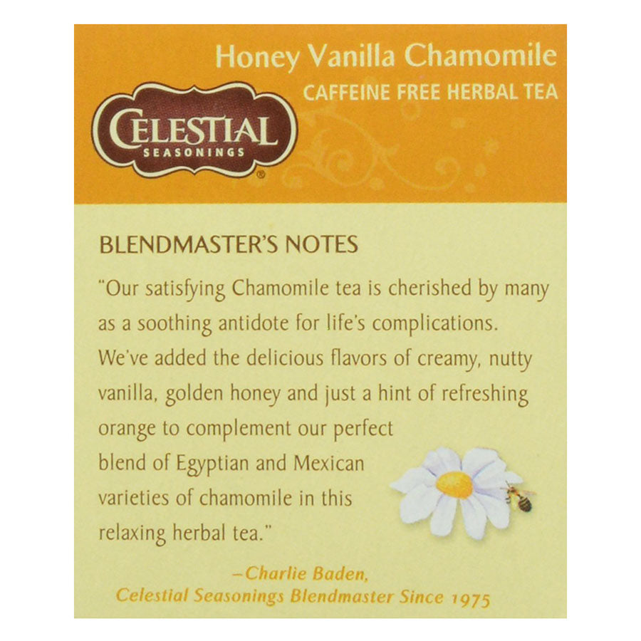 CELESTIAL SEASONINGS - HONEY VANILLA CHAMOMILE HERBAL TEA (20 TEA BAGS, 1.7 OZ)