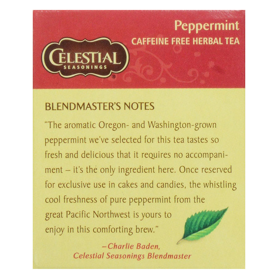 CELESTIAL SEASONINGS - PEPPERMINT HERBAL TEA (20 TEA BAGS, 1.1 OZ)