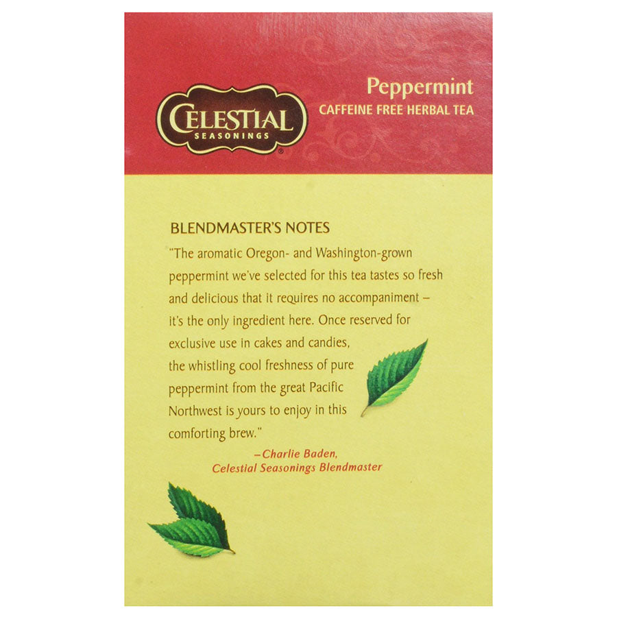 CELESTIAL SEASONINGS - PEPPERMINT HERBAL TEA (40 TEA BAGS, 2.3 OZ)