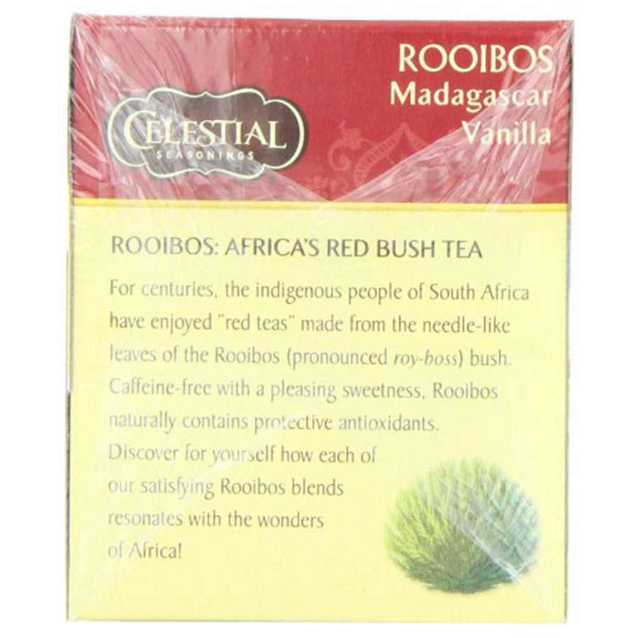 CELESTIAL SEASONINGS - MADAGASCAR VANILLA ROOIBOS TEA (20 TEA BAGS, 1.5 OZ)