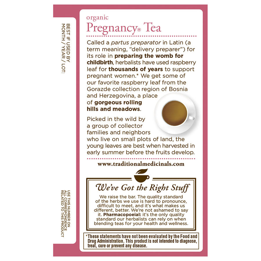 TRADITIONAL MEDICINALS - ORGANIC PREGNANCY TEA (16 TEA BAGS, 0.99 OZ)