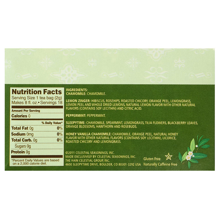 CELESTIAL SEASONINGS - HERB TEA SAMPLER (20 TEA BAGS, 1.0 OZ)