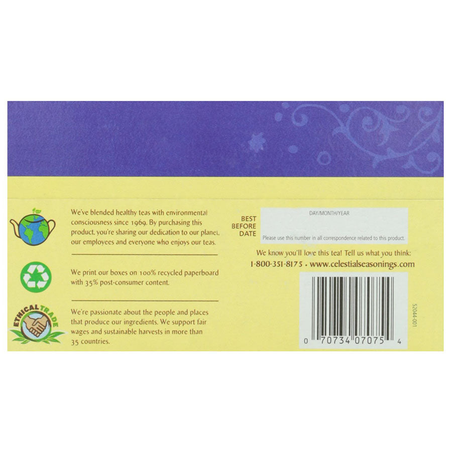 CELESTIAL SEASONINGS - TRUE BLUEBERRY HERBAL TEA (20 TEA BAGS, 1.6 OZ)