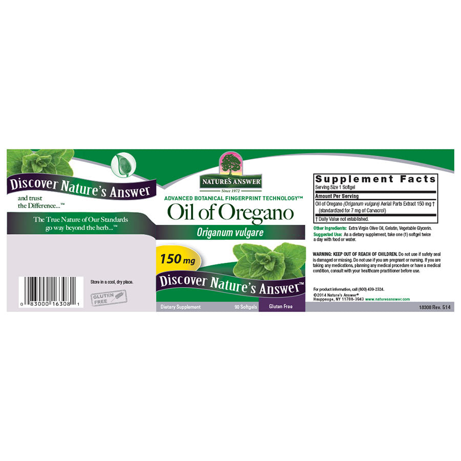 NATURE'S ANSWER - OIL OF OREGANO (90 SOFTGELS)