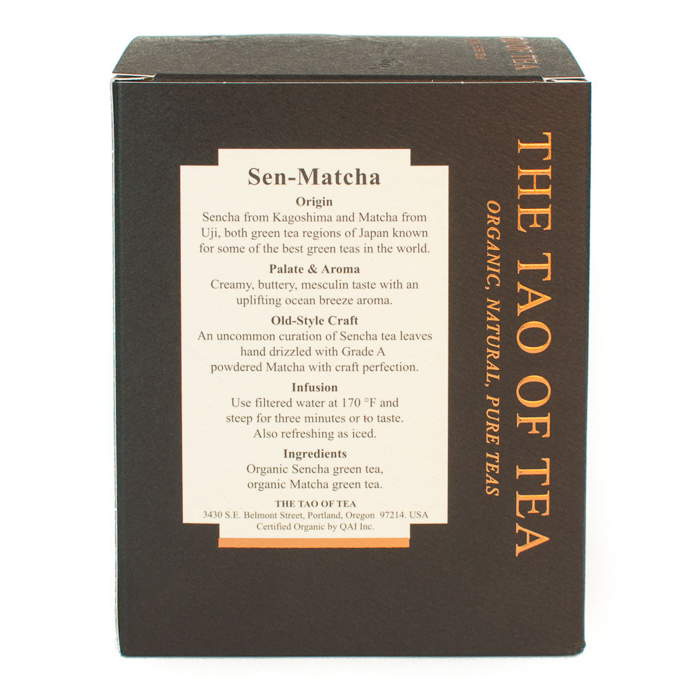 THE TAO OF TEA - SEN MATCHA GREEN TEA (15 PYRAMID SACHETS, 1.32 OZ)