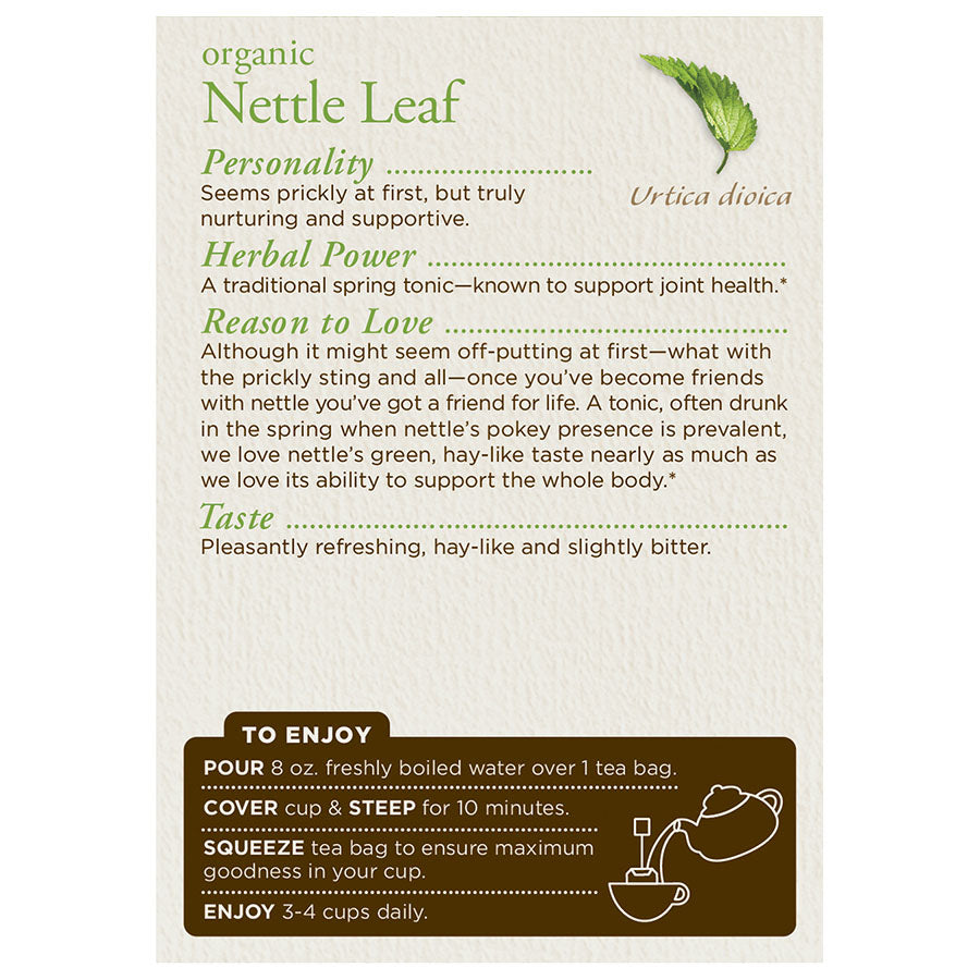 TRADITIONAL MEDICINALS - ORGANIC NETTLE LEAF TEA (16 TEA BAGS, 1.13 OZ)