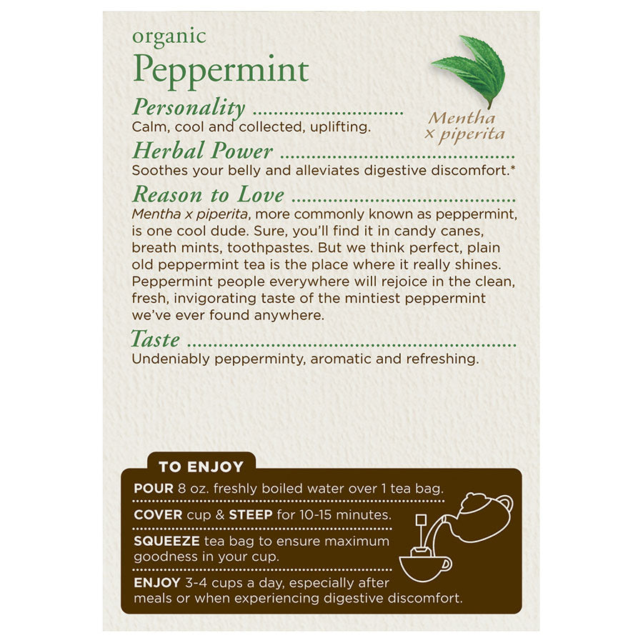 TRADITIONAL MEDICINALS - ORGANIC PEPPERMINT TEA (16 TEA BAGS, 0.85 OZ)
