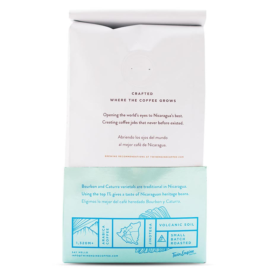 TWIN ENGINE COFFEE - ORGANIC ESTATE MEDIUM ROAST COFFEE (14 OZ BAG)